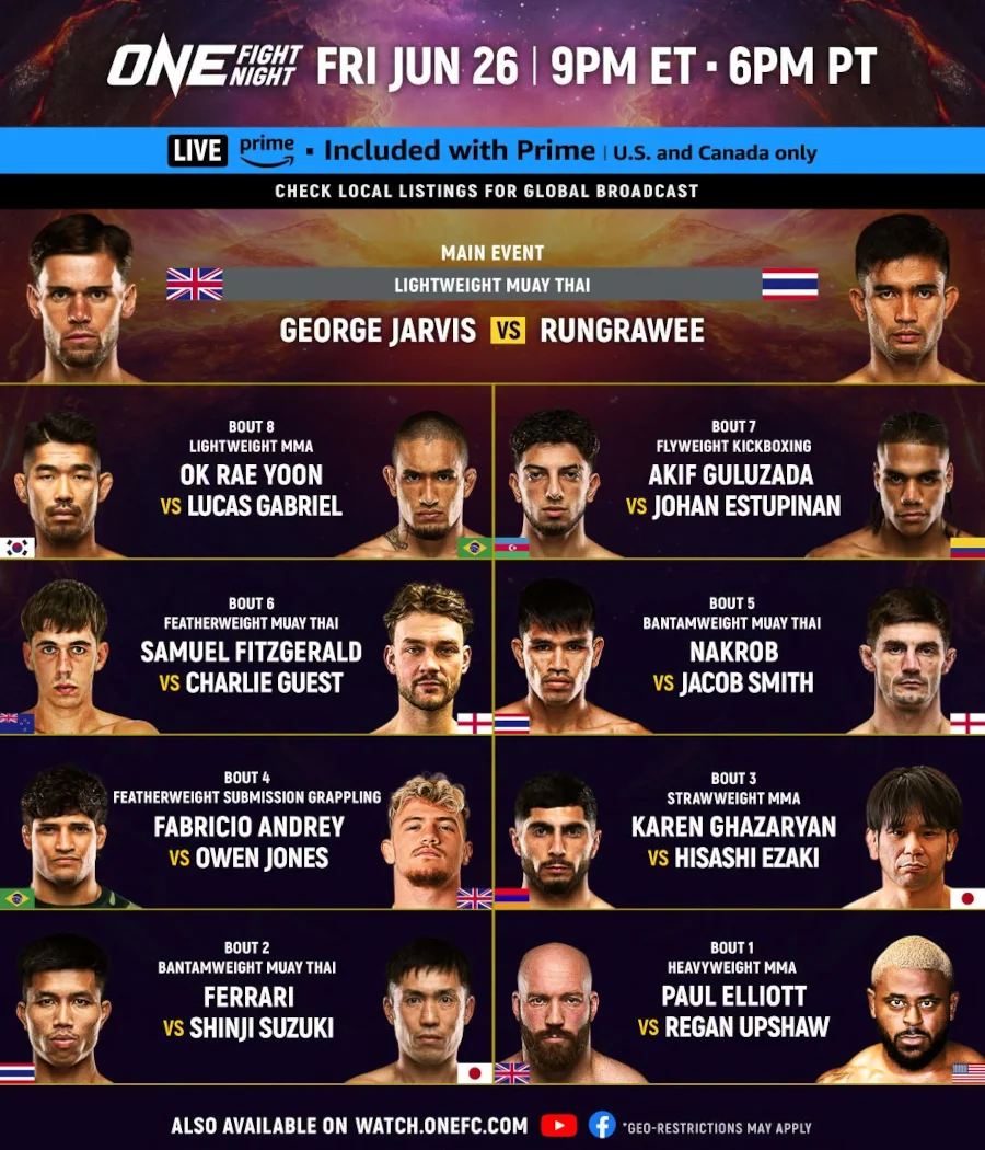 ONE Fight Night 44 – 27 June 2026 | Lumpinee Stadium Bangkok